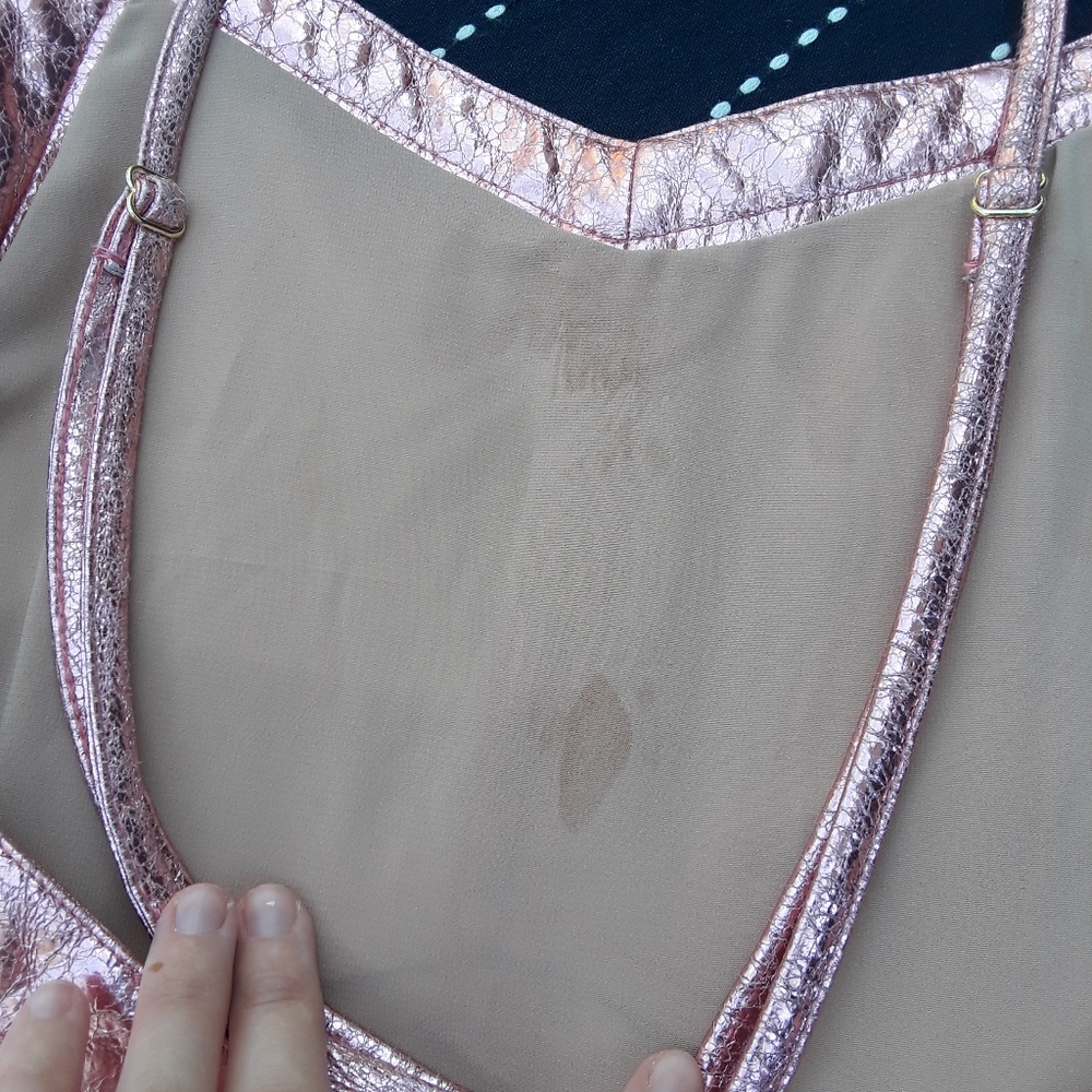 For Love & Lemons| Luna Metallic Dress Mini Pink - Picture 7 of 9